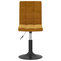 Chaises pivotantes à manger lot de 2 marron velours 