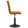 Chaises pivotantes à manger lot de 2 marron velours 