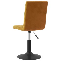 Chaises pivotantes à manger lot de 2 marron velours 