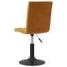 Chaises pivotantes à manger lot de 2 marron velours 