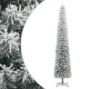 Sapin de Noël mince avec support et flocon de neige 300 cm PVC 