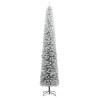 Sapin de Noël mince avec support et flocon de neige 300 cm PVC 