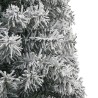 Sapin de Noël mince avec support et flocon de neige 300 cm PVC 
