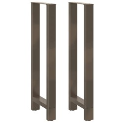 Pieds de table de bar en acier naturel 2 pièces 40 x (110-111) cm Acier 