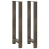 Pieds de table de bar en acier naturel 2 pièces 40 x (110-111) cm Acier 