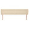 Tête de lit avec oreilles Crème 203x23x78/88 cm Tissu 