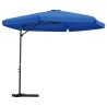 Parasol de jardin avec mât en acier 300 cm Bleu azuré 