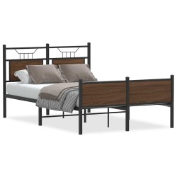 Cadre de lit sans matelas chêne marron 120x200 cm 