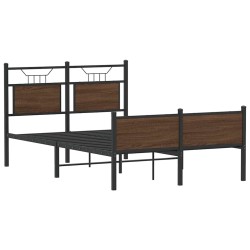Cadre de lit sans matelas chêne marron 120x200 cm 
