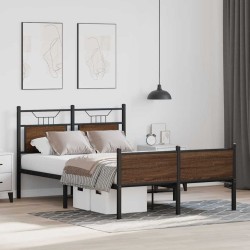 Cadre de lit sans matelas chêne marron 120x200 cm 