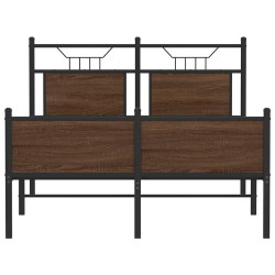 Cadre de lit sans matelas chêne marron 120x200 cm 