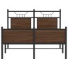 Cadre de lit sans matelas chêne marron 120x200 cm 
