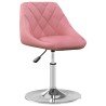 Chaises pivotantes à manger lot de 2 Rose Velours 