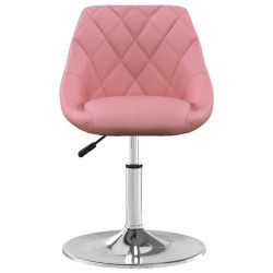 Chaises pivotantes à manger lot de 2 Rose Velours 