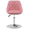 Chaises pivotantes à manger lot de 2 Rose Velours 