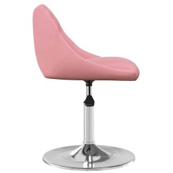 Chaises pivotantes à manger lot de 2 Rose Velours 