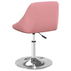 Chaises pivotantes à manger lot de 2 Rose Velours 