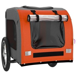 Remorque de vélo pour animaux de compagnie orange et gris 