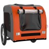 Remorque de vélo pour animaux de compagnie orange et gris 