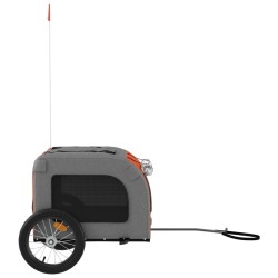 Remorque de vélo pour animaux de compagnie orange et gris 