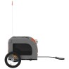 Remorque de vélo pour animaux de compagnie orange et gris 