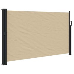 Auvent latéral rétractable beige 120x500 cm 