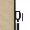 Auvent latéral rétractable beige 120x500 cm 
