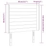 Tête de lit à LED Crème 83x16x118/128 cm Tissu 