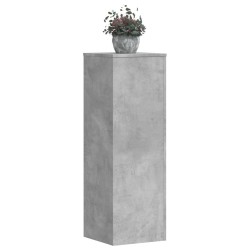 Supports pour plantes 2 pcs gris béton bois d'ingénierie 