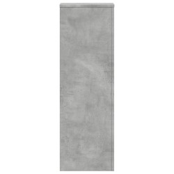Supports pour plantes 2 pcs gris béton bois d'ingénierie 