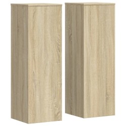 Supports pour plantes 2 pcs chêne sonoma bois d'ingénierie 