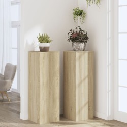 Supports pour plantes 2 pcs chêne sonoma bois d'ingénierie 