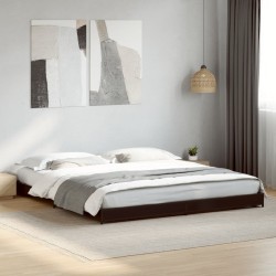 Cadre de lit sans matelas noir 200x200 cm 