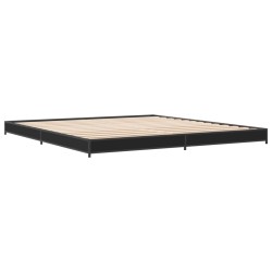Cadre de lit sans matelas noir 200x200 cm 