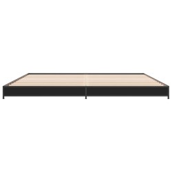 Cadre de lit sans matelas noir 200x200 cm 