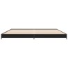 Cadre de lit sans matelas noir 200x200 cm 