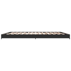 Cadre de lit sans matelas noir 200x200 cm 