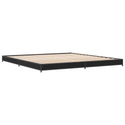 Cadre de lit sans matelas noir 200x200 cm 