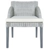 Chaise à manger avec coussin Gris Rotin naturel 
