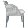 Chaise à manger avec coussin Gris Rotin naturel 