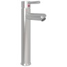 Lavabo de bain avec robinet et drain à poussoir Verre trempé 