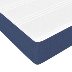 Matelas à ressorts ensachés pour enfants bleu 80x160 cm tissu 