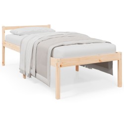 Lit pour personne âgée 100x200 cm bois massif de pin 