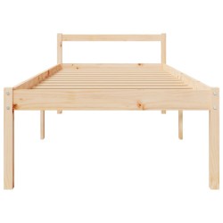 Lit pour personne âgée 100x200 cm bois massif de pin 