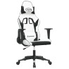Chaise de jeu Blanc et noir Similicuir 