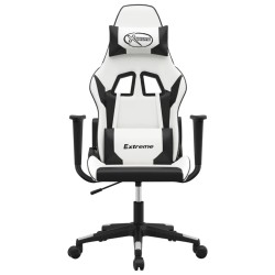 Chaise de jeu Blanc et noir Similicuir 
