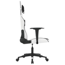Chaise de jeu Blanc et noir Similicuir 