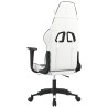 Chaise de jeu Blanc et noir Similicuir 