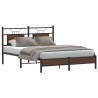Cadre de lit sans matelas chêne marron 137x190 cm 