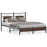 Cadre de lit sans matelas chêne marron 137x190 cm 